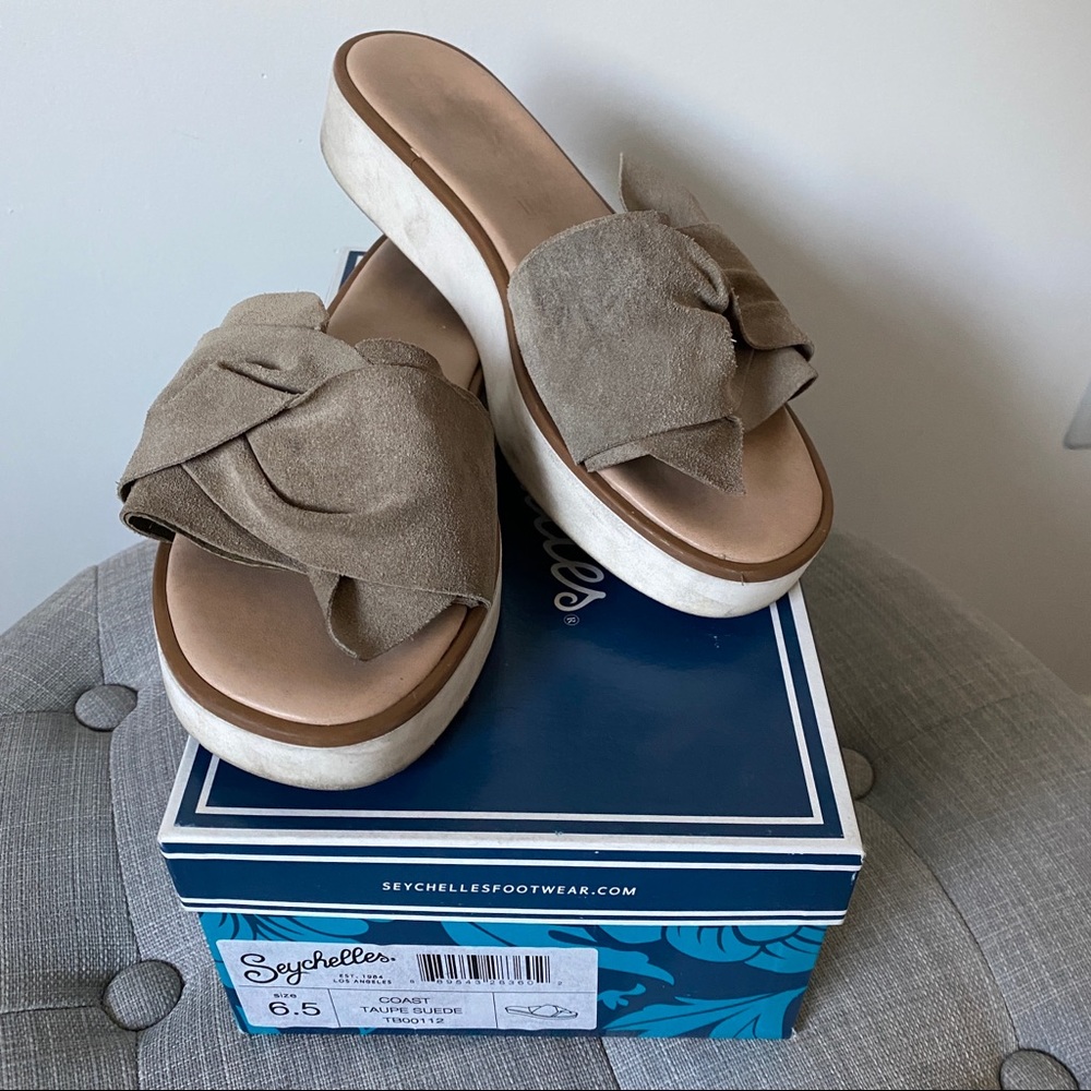SEYCHELLES Platform Suede Slide